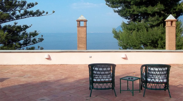 Terrace in the Villa Capo Santa Fortunata