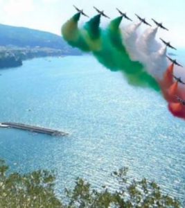 The Frecce Tricolori Air Display in Sorrento
