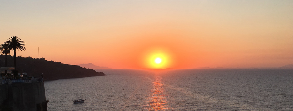 Sunset from the Excelsior Vittoria in Sorrento