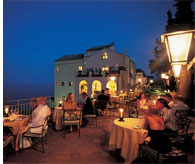 Belvedere restaurant in the evening