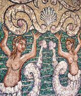 detail of mosaic from pool