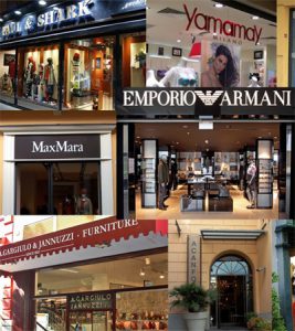 Shops on Corso Italia in Sorreento