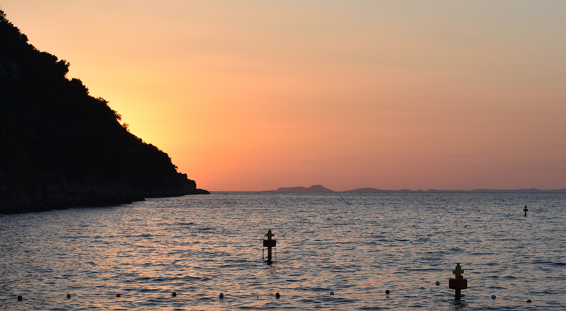 Sunset from Delfino's restaurant Sorrento